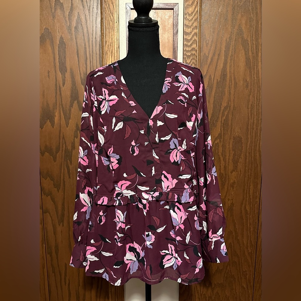 NWT Lane Bryant Long Sleeve Top